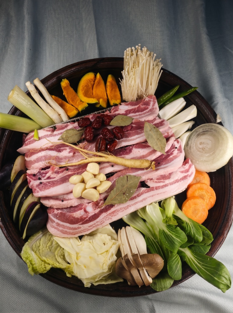 삼겹살 & 채소 BBQ 세트 — 에스테라고 BBQ 메뉴